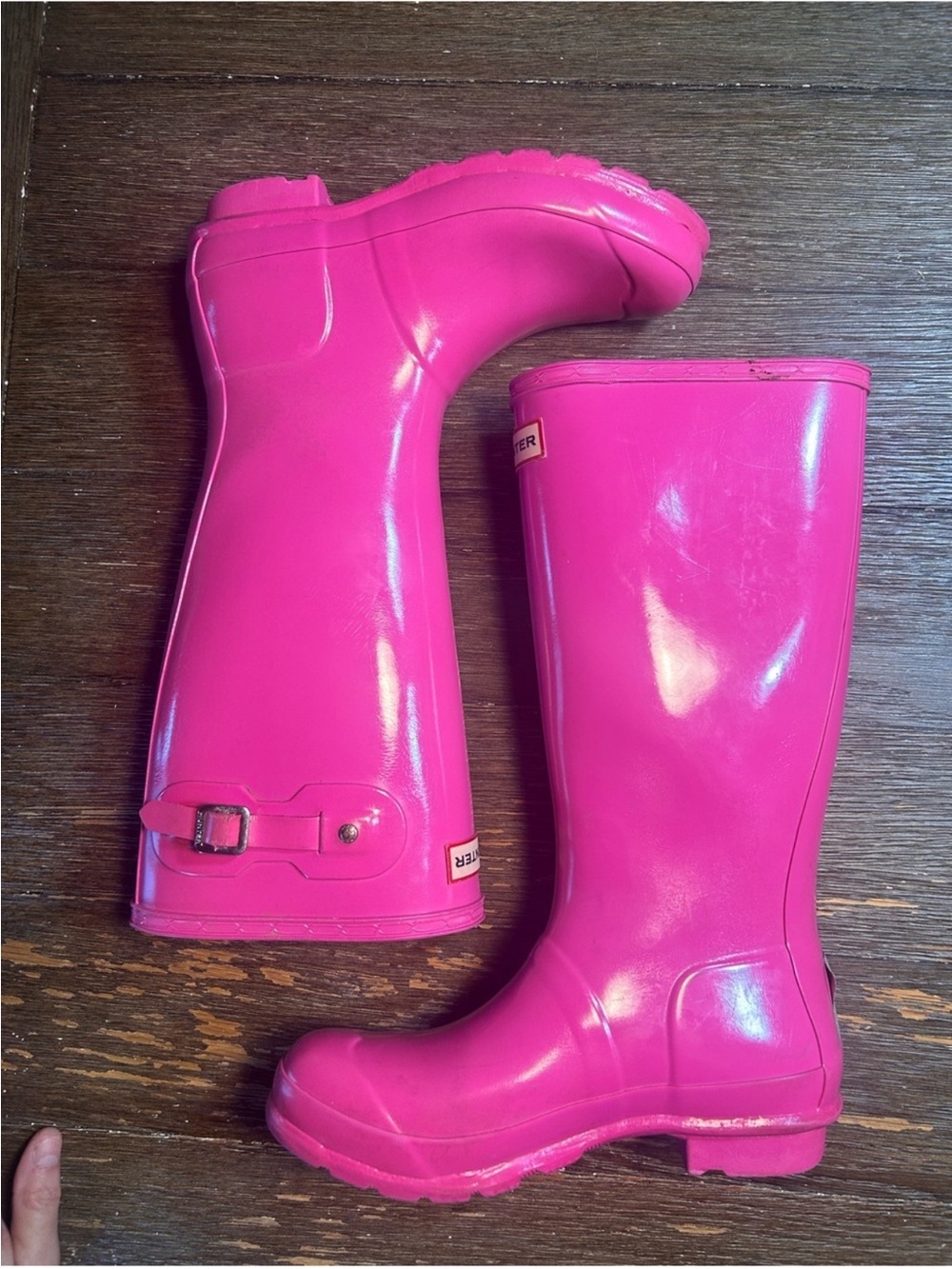 Hunter tall Wellington rain boots size 7 women - Picture 10 of 15